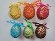 6/2 Szydełkowe koszulki na jajka - zestaw 6 szt