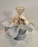 DZIEŃ BABCI prezent Kwiaty Bukiet Flower Box z pachnących świec sojowych