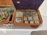 Stara waga jubilerska zloto diamenty 