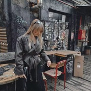 Kurtka skórzana eko skóra L Vintage 