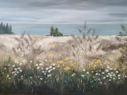 Sprzedam obraz  ,,nadmorska łąka"o wymiarach 110x80,malowany ręcznie akryl 