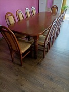 Rozkładany stół i 11 krzeseł do salonu, jadalni - okazja