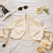 Eleganckie bolerko ecru | rękaw 3/4 | eleganckie | ślub komunia impreza 