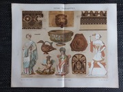 Terakota antyczna - duża chromolitografia 1897 r.