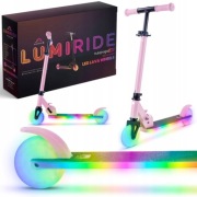 LUMI RIDE Hulajnoga dwukołowa dla dzieci składana regulowana LED 7 kolorów