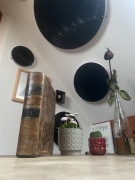 26cm BIBLIA STARODRUK 1772 OPRAWA GRAFIKA POLIGLOTA fr-lat