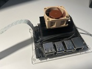 Jetson Nano 4GB z wentylatorem Noktua i zasilaczem.