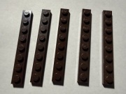 LEGO PŁYTKA 1x8 C.BRĄZOWE 3460 5 szt.