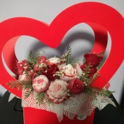 Flower box  z  wosku  sojowego pachnący 