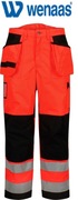 WENAAS ocieplane spodnie robocze z szelkami odblaski ostrzegawcze r. XL 
