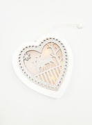 SERCE drewniane LED lampion OZDOBA CHOINKOWA