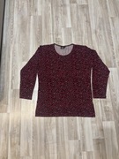 Bluzka koszulka damska XL | Panterka leopard print | Bordowa | Y2K vibes