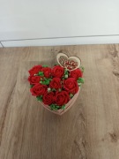 Serce z różami mydlanymi