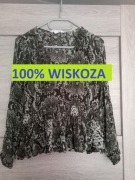 Lekka zwiewna bluzka z baskinką 100 wiskoza H&M 34