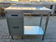 Stół Gastro z Szufladami oraz Półką - 100/60/85 cm - M.1353 N