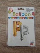 Balon srebrny litera P 40cm