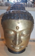 WIELKA GŁOWA BUDDY MOSIĘŻNA FIGURKA BUDDA ANTYK