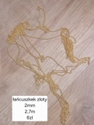 Łańcuszek złoty cienki 2 mm łańcuch do biżuterii na metry 2,7 m