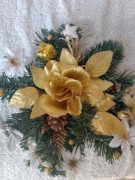 Stroik świąteczny na plastrze drzewa brzoza 