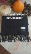 szalik wełniany 80% wełna wool 20% kaszmir NN07 made in italy
