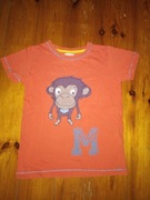 T-shirt chłopięcy 128 czerwony małpka Cool Club