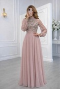 Sukienka tiulowa maxi pudrowa Maya Deluxe nowa 34 XS