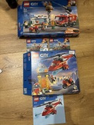  puste pudełka Lego straż 60281, 60214 wraz z instrukcjami 