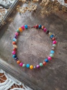 Korale agat mix kolorów kolorowe