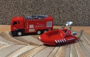 Samochodzik straż pożarna i ponton 
