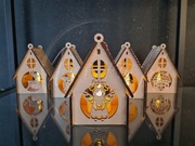 LAMPION, upominek Mikołaj, domki z różnymi 5 motywami 