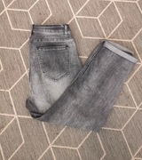 Spodnie jeans L szare