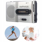 PRZENOŚNE KIESZONKOWE MINI RADIO FM AM Z ANTENĄ TELESKOPOWĄ