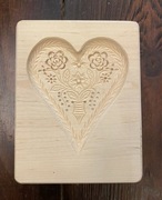 Foremka forma drewniana do pierników DUŻE SERCE