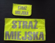 Emblematy odblaskowe straż miejska na rzep 2 sztuki mały I duży nowe 