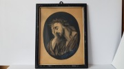 Stary obraz Chrystus w koronie cierniowej, sygnowany, 1896