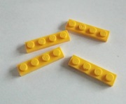 KLOCEK LEGO PŁYTKA 1X4 3710 ŻÓŁTA - 4 SZTUKI