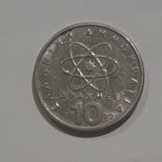 Moneta Grecja. 10 drachm. Demokryt. 1992 r.