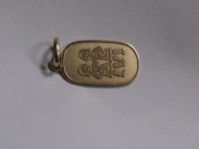 Zawieszka złota, złoto próba 583 (odpowiednik 585), waga ok. 1,5 gr. UNIKAT