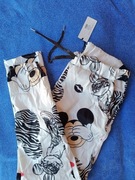 Nowe włoskie spodnie z Myszką Miki, oversize 