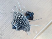 SHIMANO HG 9 piasta z kasetą, czarna piasta...