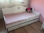 Łóżko dla dziecka 160 x 80 białe drewniane z szufladką