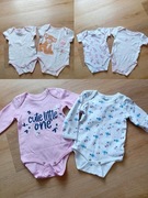 Body z długim i krótkim rękawem rozmiar 68