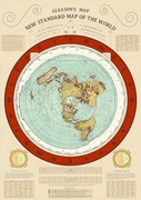 Plaska ziemia Mapa Świata Gleason 1892r. Odnowiona Flat Earth 70x50cm