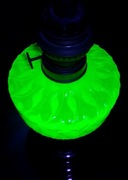 Szkło uranowe lampa naftowa secesja Kralik