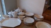 Wyjątkowo Piekny Serwis Obiadowy Niemcy Bogaty Garnitur Porcelanowy