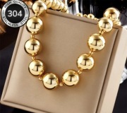 Nowe duże w złotym kolorze stal nierdzewna Zara naszyjnik korale 