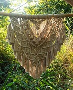 Makrama na ścianę boho, ozdoba wisząca na ścianę