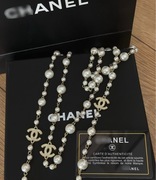 Perły korale łańcuch naszyjnik komplet z wyposażeniem torba pudełko karta