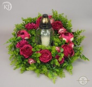 Wianek , całoroczny Stroik na grób, Dekoracja na cmentarz