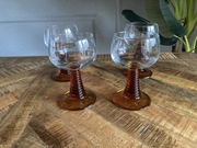 4 kieliszki Roemer Vintage - szklo kadmowe swiecące pod swiatlem UV